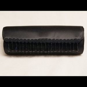 MAC satin beaded clutch/makeup bag